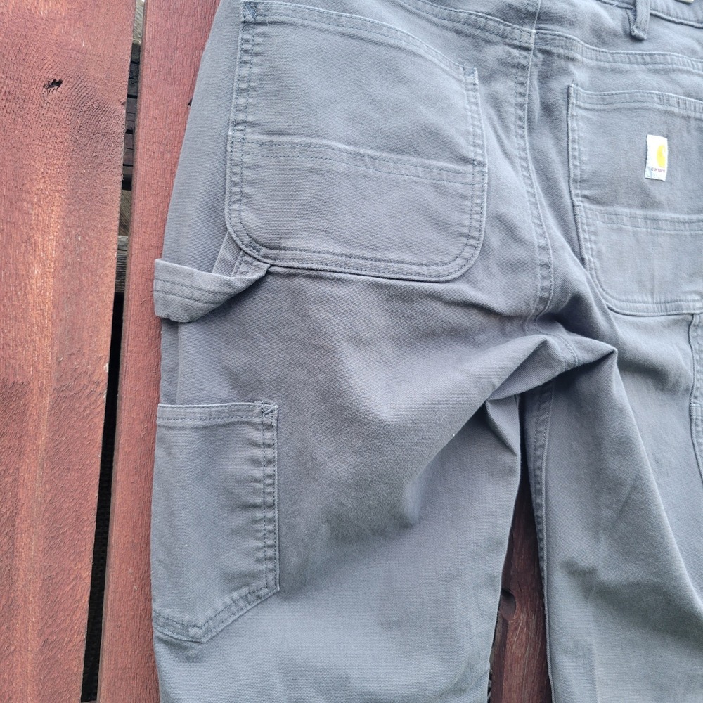 Carhartt Rugged Flex Relaxed Fit Canvas Work Pants Gray Sz 6 Reg Utility Outdoor - Picture 8 of 12